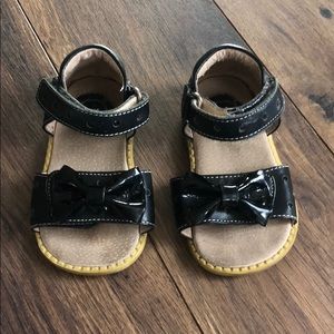 Livie & Luca Black Bow Sandal